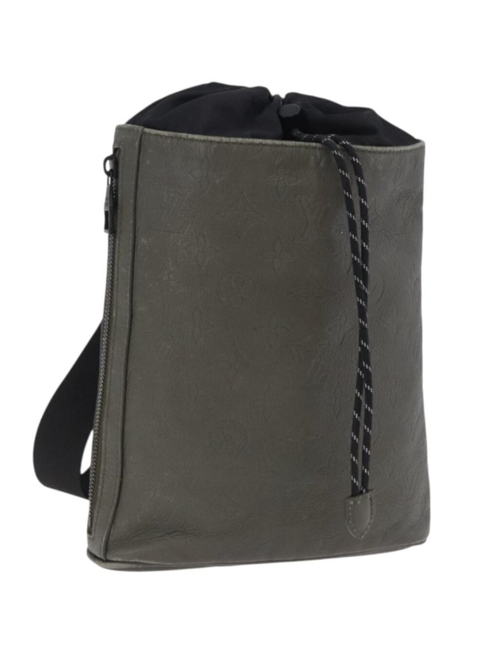 LOUIS VUITTON Monogram Shadow Chalk sling Bag Khaki M44634